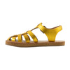 tinycottons metallic braided sandals lemon side view