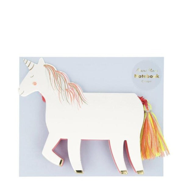 meri meri unicorn notebook, school supplies stationary