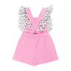 wauw capow by bang bang copenhagen frill playsuit pink back