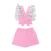 wauw capow by bang bang copenhagen frill playsuit pink separates back