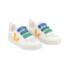 veja small v-10 velcro chromefree sneakers multi extra white ouro