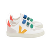 veja small v-10 velcro chromefree sneakers multi extra white ouro