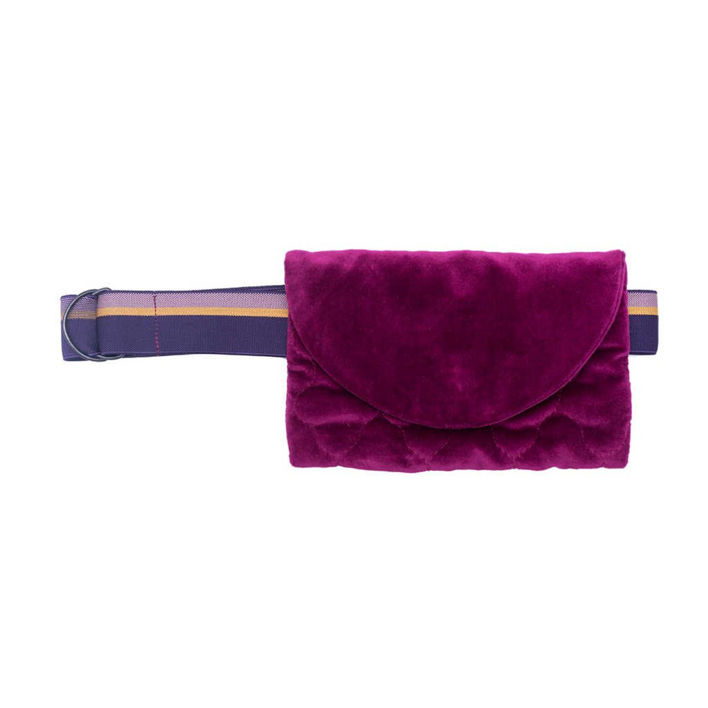 paade mode cotton velvet bag nova purple,  children's purse accessories, pouch with belt strap