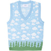paade mode cotton vest clouds multicolor, kid's organic pima cotton top