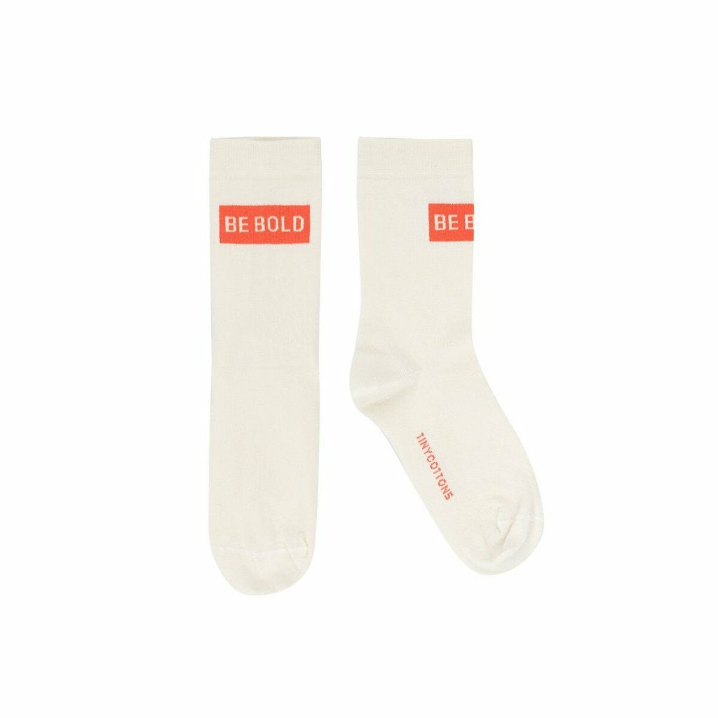 tinycottons be bold medium socks cream/red - free shipping kodomo boston.