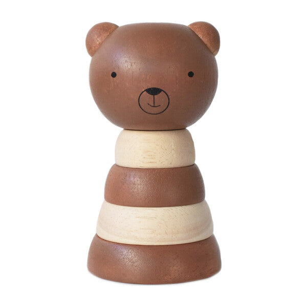 wee gallery wood stacker bear, sustainable children's wooden toys