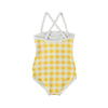 yporque retro gingham swimsuit yellow