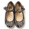 bonton mary jane shoes zebra, flat shoe for girls